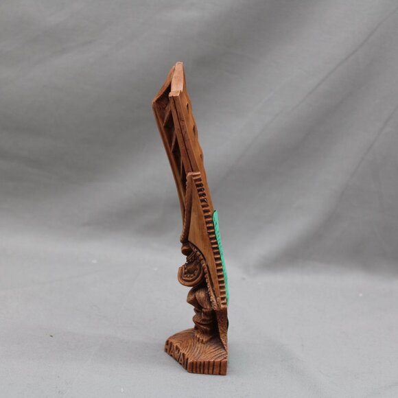 Vintage Coco Joes Tiki - Lono Big Headress - Hapa Wood Tagged - Picture 5 of 9